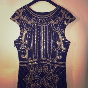 Black and Gold Sequin Formal